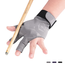 Load image into Gallery viewer, 1PC Professional Three-Finger Billiard Gloves For Left Hand Non-Slip Breathable Snooker Gloves Self-Adhesive Cloth Fixed
