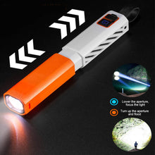 Load image into Gallery viewer, Outdoor Camping Multifunctional White Laser Flashlight With Lanyard LED Emergency Strong Light Zoom Flashlight
