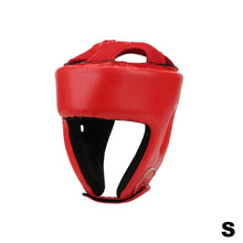Load image into Gallery viewer, PU Leather Adult Kick Boxing Helmet Men Women Karate Head Guard MMA Kick boxing Fight Training Head Protection Full-face Head Gear
