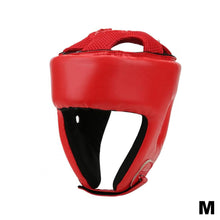 Load image into Gallery viewer, PU Leather Adult Kick Boxing Helmet Men Women Karate Head Guard MMA Kick boxing Fight Training Head Protection Full-face Head Gear
