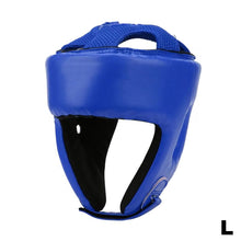 Load image into Gallery viewer, PU Leather Adult Kick Boxing Helmet Men Women Karate Head Guard MMA Kick boxing Fight Training Head Protection Full-face Head Gear
