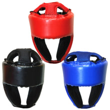 Load image into Gallery viewer, PU Leather Adult Kick Boxing Helmet Men Women Karate Head Guard MMA Kick boxing Fight Training Head Protection Full-face Head Gear
