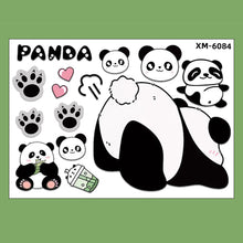 Load image into Gallery viewer, Creative Motorcycle Electric Bike Helmet Decal Waterproof Lovely Pandas Night Sign Sticker Exterior Accessories
