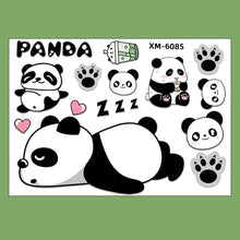 Load image into Gallery viewer, Creative Motorcycle Electric Bike Helmet Decal Waterproof Lovely Pandas Night Sign Sticker Exterior Accessories
