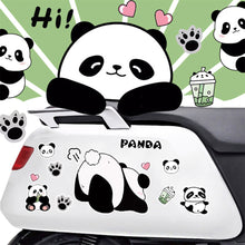 Load image into Gallery viewer, Creative Motorcycle Electric Bike Helmet Decal Waterproof Lovely Pandas Night Sign Sticker Exterior Accessories
