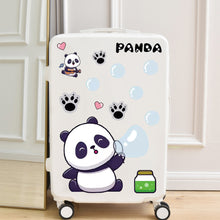 Load image into Gallery viewer, Creative Motorcycle Electric Bike Helmet Decal Waterproof Lovely Pandas Night Sign Sticker Exterior Accessories
