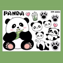 Load image into Gallery viewer, Creative Motorcycle Electric Bike Helmet Decal Waterproof Lovely Pandas Night Sign Sticker Exterior Accessories
