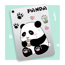 Load image into Gallery viewer, Creative Motorcycle Electric Bike Helmet Decal Waterproof Lovely Pandas Night Sign Sticker Exterior Accessories
