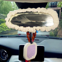 Load image into Gallery viewer, Car Plush Lumbar Headrest Belt Cover Rear Mirror Protector Cover Winter Warm Cushion Head Neck Pillow Tissue Box Girls Decoration Accessories
