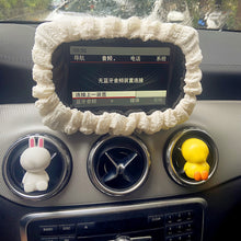 Load image into Gallery viewer, Car Plush Lumbar Headrest Belt Cover Rear Mirror Protector Cover Winter Warm Cushion Head Neck Pillow Tissue Box Girls Decoration Accessories
