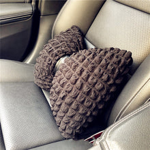 Load image into Gallery viewer, Car Plush Lumbar Headrest Belt Cover Rear Mirror Protector Cover Winter Warm Cushion Head Neck Pillow Tissue Box Girls Decoration Accessories

