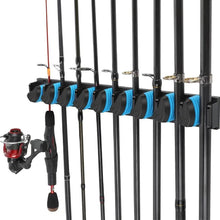 Load image into Gallery viewer, ABS Fishing Rod Holders Fishing Rod Storage Display Rack Pendant Wall Mounted Nine in One Fishing Outdoor
