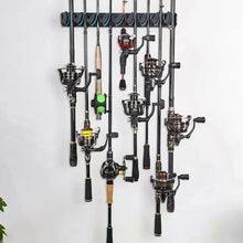 Load image into Gallery viewer, ABS Fishing Rod Holders Fishing Rod Storage Display Rack Pendant Wall Mounted Nine in One Fishing Outdoor
