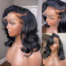Load image into Gallery viewer, Lace Front Human Hair Wig Front Lace Curly Hair Long Curly Hair Black Curly Hair Full Wig Cover Body Wave Short Bob Wig
