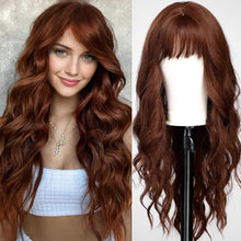 Load image into Gallery viewer, Wave Ombre Black White Cosplay Wigs Heat Resistant Synthetic Wigs Middle Part Natural Lolita Wigs for Women
