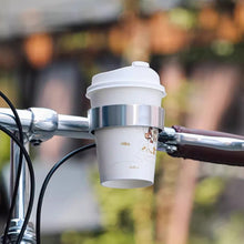 Load image into Gallery viewer, Aluminum Alloy Bicycle Water Cup Holder Handlebar Coffee Holder Adjustable Handlebar Water Bottle Holder
