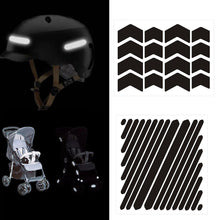 Load image into Gallery viewer, Motorcycle Helmets Invisible Black Reflective Stickers Arrow Style Reflective Tape For Helmets Bikes Motorcycles
