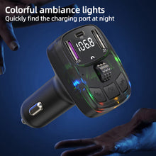 Load image into Gallery viewer, Car Bluetooth 5.3 FM Transmitter Handsfree Charge Radio Modulator MP3 Player with PD15W Super Quick Charge Adapter
