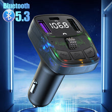 Load image into Gallery viewer, Car Bluetooth 5.3 FM Transmitter Handsfree Charge Radio Modulator MP3 Player with PD15W Super Quick Charge Adapter
