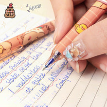 Load image into Gallery viewer, 6Pcs Cute Capybara Gel Pens Kawaii Pen Set Quickly-Drying Blue Erasable Pens Office School Supplies Kawaii Aesthetic Stationery

