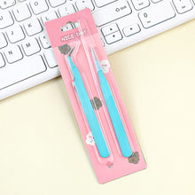 Load image into Gallery viewer, 2pcs Tweezers Creative Macaroon Color Clip for DIY Decroative Journal Diary Scrapbook Sticker Tool Back To School Student Supply
