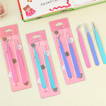 Load image into Gallery viewer, 2pcs Tweezers Creative Macaroon Color Clip for DIY Decroative Journal Diary Scrapbook Sticker Tool Back To School Student Supply
