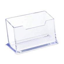Load image into Gallery viewer, Transparent Business Card Holder Acrylic Display Stand Box Desk Storage Shelf Plastic Desktop Place Card Holder Office Supplies
