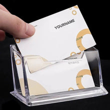 Load image into Gallery viewer, Transparent Business Card Holder Acrylic Display Stand Box Desk Storage Shelf Plastic Desktop Place Card Holder Office Supplies
