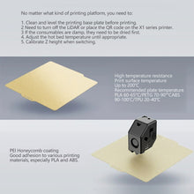 Load image into Gallery viewer, Double Sided PEI Spring Steel Sheet Honeycomb Build Plate For Bambu Lab P/X A1 mini Creality K Ender3 V3/VK/VS/S1/SP Ender5 S1

