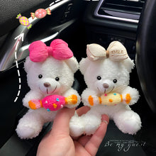 Load image into Gallery viewer, Car Windshield Wiper Turn Signal Switch Ornaments Decorations Plush Doll Bear Auto Interior Decoration Accessories Home Desk Ornament
