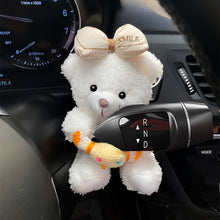 Load image into Gallery viewer, Car Windshield Wiper Turn Signal Switch Ornaments Decorations Plush Doll Bear Auto Interior Decoration Accessories Home Desk Ornament
