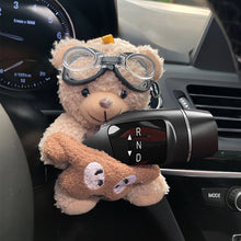Load image into Gallery viewer, Car Windshield Wiper Turn Signal Switch Ornaments Decorations Plush Doll Bear Auto Interior Decoration Accessories Home Desk Ornament
