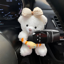 Load image into Gallery viewer, Car Windshield Wiper Turn Signal Switch Ornaments Decorations Plush Doll Bear Auto Interior Decoration Accessories Home Desk Ornament
