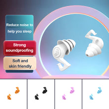 Load image into Gallery viewer, Three-layer Silicone Noise Reduction Earplugs Soft Comfortable Anti-noise Soundproof Reusable Washable Sleeping Mute Earplugs
