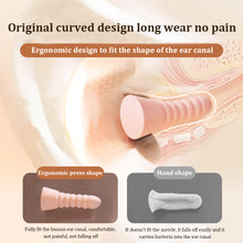 Load image into Gallery viewer, Earplugs Press Storage Box Soft Comfortable Noise Reduction Soundproof Earplugs Lightweight Portable Earplugs Press Box
