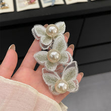 Load image into Gallery viewer, Pearl Butterfly Telephone Wire Hair Band Temperamental Bubble Braid Hair Tie Highly Elastic Ponytail Headwear Hair Accessories
