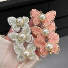 Load image into Gallery viewer, Pearl Butterfly Telephone Wire Hair Band Temperamental Bubble Braid Hair Tie Highly Elastic Ponytail Headwear Hair Accessories
