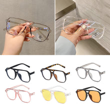Load image into Gallery viewer, Fashionable Double-beam Blue-light-blocking Glasses Retro Large Frame Glasses Comfortable Versatile Glasses for Women
