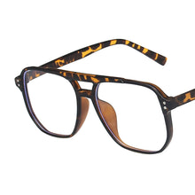 Load image into Gallery viewer, Fashionable Double-beam Blue-light-blocking Glasses Retro Large Frame Glasses Comfortable Versatile Glasses for Women
