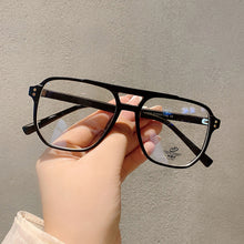 Load image into Gallery viewer, Fashionable Double-beam Blue-light-blocking Glasses Retro Large Frame Glasses Comfortable Versatile Glasses for Women
