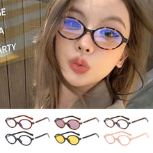 Load image into Gallery viewer, Retro Small Frame Oval Blue-light-blocking Glasses Fashionable Versatile Durable Metal Hinge Glasses for Women
