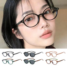 Load image into Gallery viewer, Simple Retro Oval Small Frame Blue-light-blocking Glasses Fashionable Versatile Durable Metal Hinge Glasses for Women
