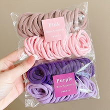 Load image into Gallery viewer, 50pcs/set Colorful Seamless Hair Band Highly Elastic Durable Rubber Band Hair Tie Headwear Hair Accessories for Children
