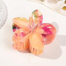Load image into Gallery viewer, Colorful Flower Marbling Hairpin Hair Claw Clip Creative Plastic Hair Clip Simple Fashionable Headwear Hair Accessories for Women

