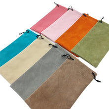 Load image into Gallery viewer, Portable Drawstring Drawstring Glasses Storage Bag Simple Flocking Fabric Glasses Protective Bag Glasses Jewelry Storage
