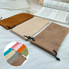 Load image into Gallery viewer, Portable Drawstring Drawstring Glasses Storage Bag Simple Flocking Fabric Glasses Protective Bag Glasses Jewelry Storage
