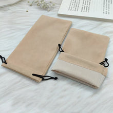Load image into Gallery viewer, Portable Drawstring Drawstring Glasses Storage Bag Simple Flocking Fabric Glasses Protective Bag Glasses Jewelry Storage
