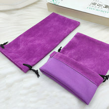 Load image into Gallery viewer, Portable Drawstring Drawstring Glasses Storage Bag Simple Flocking Fabric Glasses Protective Bag Glasses Jewelry Storage
