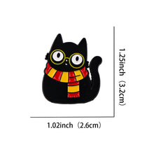 Load image into Gallery viewer, Cartoon Cute Black Cat Brooch Women's Brooch Pin Alloy Multifunctional Decoration Badge Clothing Accessories Backpack Accessories
