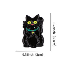 Load image into Gallery viewer, Cartoon Cute Black Cat Brooch Women's Brooch Pin Alloy Multifunctional Decoration Badge Clothing Accessories Backpack Accessories
